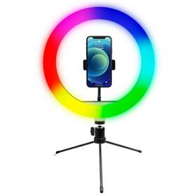 Kruhové svetlo Powerton 10" RGB LED, tripod čierne

