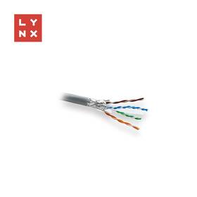 Kábel Lynx FTP Cat6, PVC (Eca), celoměděný, vnitřní, cívka 305m sivý


