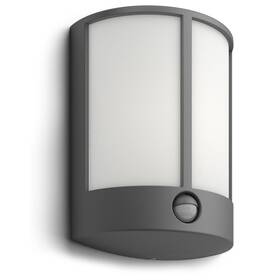 Nástenné svietidlo Philips Stock, LED, senzor pohybu - antracitové 

