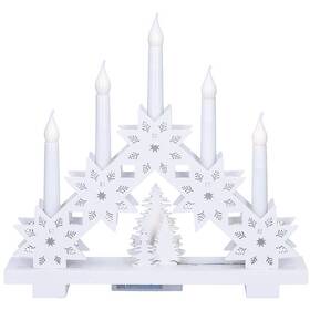 LED dekorácie Solight svietnik s hviezdami, 30cm, 5x LED, 2x AA 
