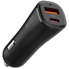 Adaptér do auta Spigen Essential 48W 1xUSB-C/1xUSB-A čierny

