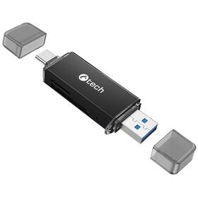 Čítačka pamäťových kariet C-Tech UCR-02-AL, USB 3.0/USB-C, SD/micro SD 

