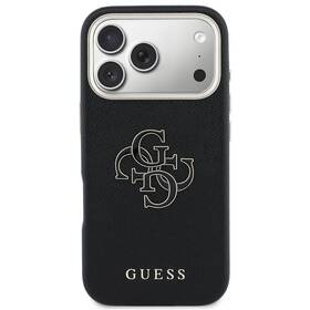 Kryt na mobil Guess PU Resin Logo na Apple iPhone 17 Pro čierny


