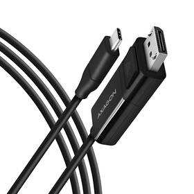 Kábel Axagon USB-C / DisplayPort, 1,8m, 4K/60Hz čierny

