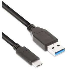 Kábel Club3D USB-C/USB-A 60W, 1m čierny

