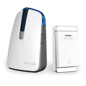 Zvonček bezdrôtový RETLUX RDB 103, 3xAA + tlačidlo biely

