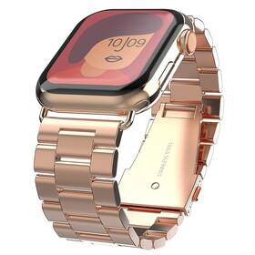 Remienok Swissten na Apple Watch, kovový, 38/40/41 mm ružový/zlatý

