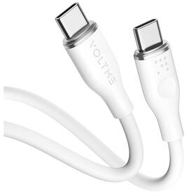 Kábel Voltme Powerlink Moss Series USB-C/USB-C, CTC 3A/60W 1m biely

