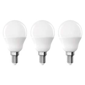 LED žiarovka EMOS Classic mini globe, 4,2 W, 470lm, E14, neutrálna biela, 3 ks 
