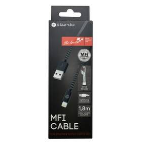 Kábel Sturdo MFI LIGHT 1,8M BLK 

