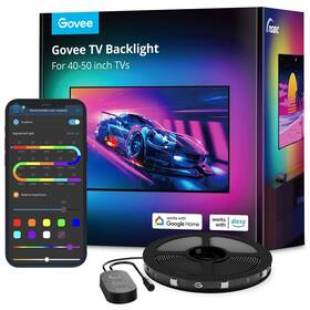 LED pásik Govee TV 40-50", SMART LED, RGBIC, 2,4m čierny

