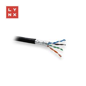 Kábel Lynx FTP Cat5e, PE (Fca), 0,5mm, celoměděný, venkovní, box 305m čierny

