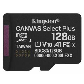 Pamäťová karta Kingston Canvas Select Plus MicroSDXC 128GB UHS-I U1 (R150/W30) čierna

