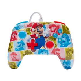 Gamepad PowerA Enhanced Wired Controller na Nintendo Switch - Super Mario - Mario Hero Reel 

