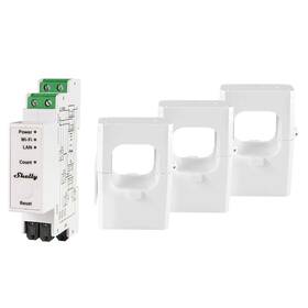 Modul Shelly Pre 3EM 400 A, merač spotreby vr. 3 svoriek 400A, WiFi 

