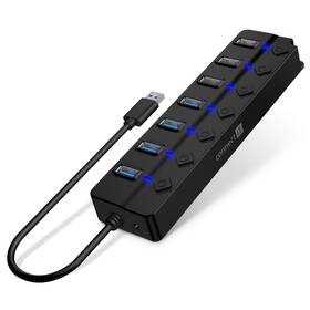USB Hub Connect IT Mighty Switch 2, USB-A/ 4x USB-A 3.0, 3x USB-A 2.0 čierny

