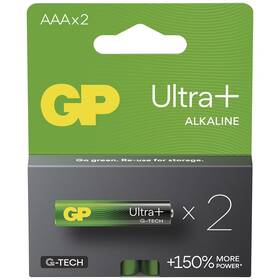 Batéria alkalická GP Ultra Plus AAA (LR03), 2 ks 

