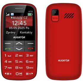 Mobilný telefón Aligator A770 Senior červený

