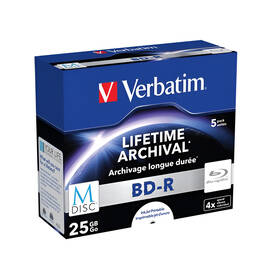 Disk Verbatim BD-R M-Disc 25GB, 4x, jewel box, 5ks 

