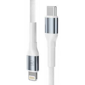 Kábel 3mk N-SERIES USB-C/Lightning 50cm PD 3.0 9V/3A 27W biely


