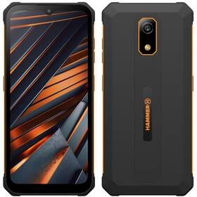 Mobilný telefón myPhone Hammer Iron Va čierny/oranžový

