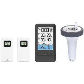 Sada IMMAX NEO LITE Smart teplotný snímač do bazéna + 2× čidlo teploty a vlhkosti čierna/biela

