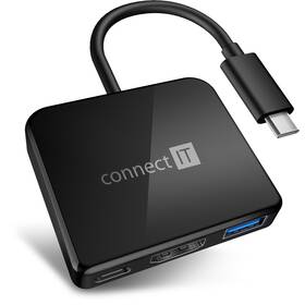 USB Hub Connect IT USB-C/USB-C, HDMI, USB 3.0 čierny

