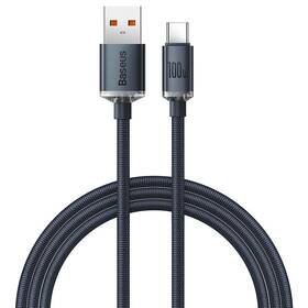Kábel Baseus Crystal Shine Series USB/USB-C 100W 1,2m čierny

