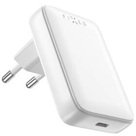 Nabíjačka do siete FIXED Slim, 1xUSB-C, GaN, PD, 30W biela

