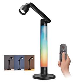 Stolná lampa Solight WO67 s RGB podsvietením, 10W, 600lm, diaľkový ovládač čierna

