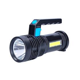 Lampáš Solight WN46, LED nabíjací, s rukoväťou a bočným svetlom, 150+100lm, Li-Ion čierna

