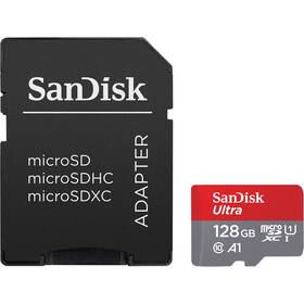 Pamäťová karta SANDISK 128GB (140R) A1 Class 10 UHS-I + SD adaptér 


