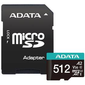 Pamäťová karta ADATA MicroSDXC 512GB UHS-I (100R/80W) + adaptér 

