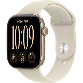 Inteligentné hodinky Apple GPS + Cellular 46 mm světle zlatý hliník, pískový sportovní řemínek - M/L 

