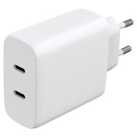Nabíjačka do siete WG 2x USB-C, 50 W biela

