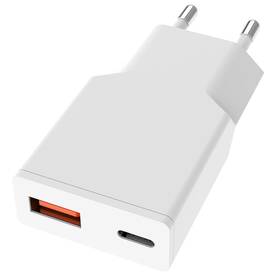  Nabíjačka do siete Solight USB A+C 20W fast charger