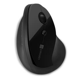 Myš Connect IT vertikálna, ergonomická čierna

