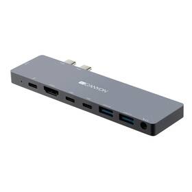USB Hub Canyon 2x USB-C/2x USB, 2x HDMI 4K, USB-C PD 87W, 2x USB-C, 3,5mm 

