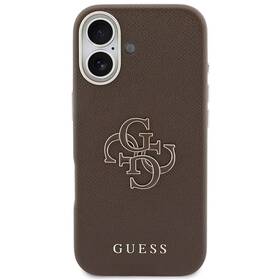Kryt na mobil Guess PU Resin Logo na Apple iPhone 17 hnedý

