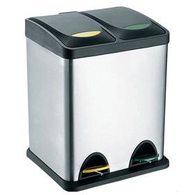 Odpadkový kôš na triedený odpad TORO 270231 čierny/nerez

