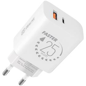 Nabíjačka do siete Obal:Me USB-A/USB-C 25W biela

