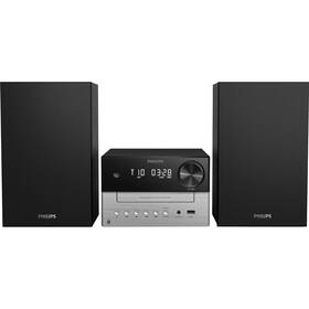 Mikro HiFi systém Philips TAM3205M čierny/strieborný


