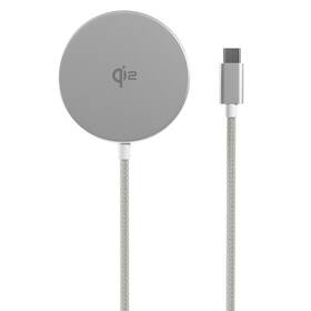 Bezdrôtová nabíjačka Epico UltraBase Qi2 Mag+ strieborná

