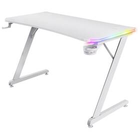 Herný stôl Trust GXT 709W Luminus RGB biela farba
