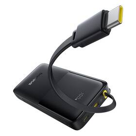 Powerbank Baseus Bipow 2 10000mAh 20W s káblom USB-C čierny

