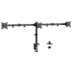 Držiak Gembird MA-D3-01, pre monitor, naklápacie, pre uhlopriečky 17"-27”, nosnosť 7kg čierny

