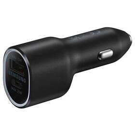 Adaptér do auta Samsung USB, USB-C, 40W čierny

