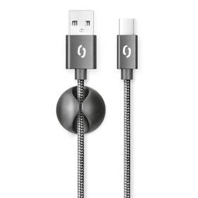 Kábel Aligator Premium USB/USB-C, 1m čierny

