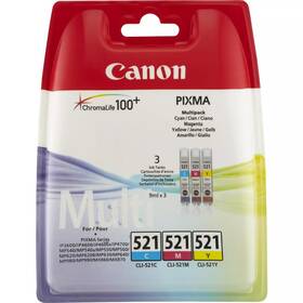 Cartridge Canon CLI-521, 350 strán, CMY 

