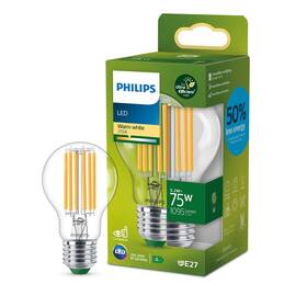 LED žiarovka Philips 75W, filament, A60, E27, teplá bílá 

